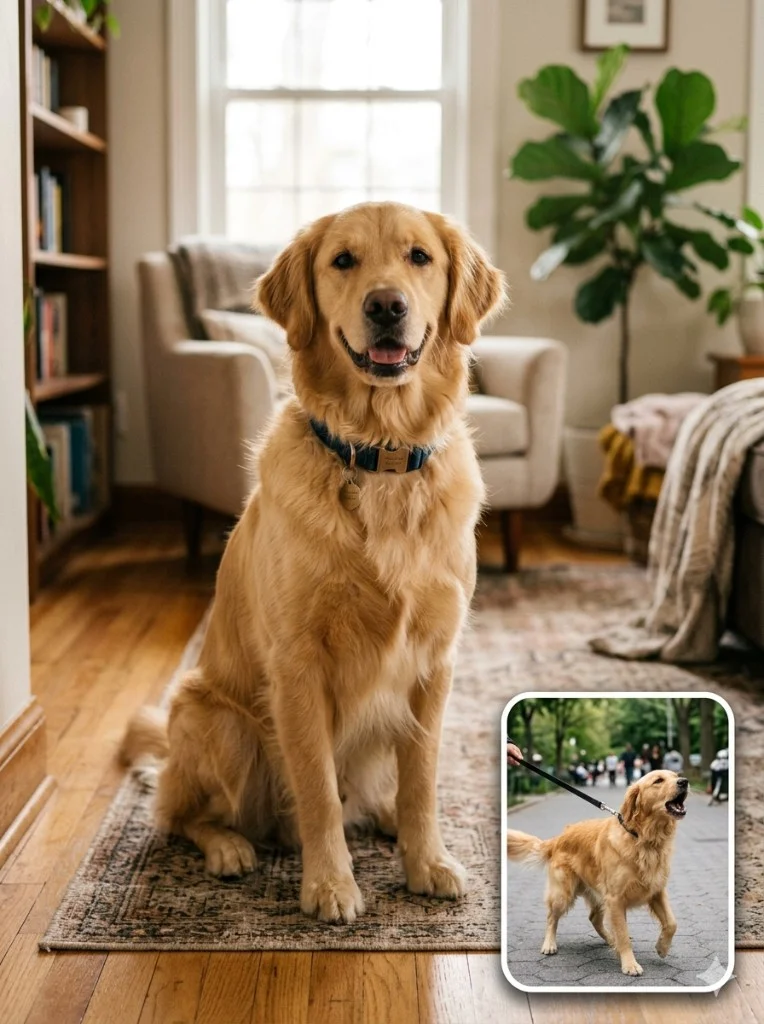 Golden Retriever training transformation