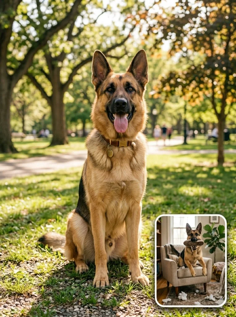 German Shepherd training transformation